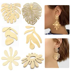 Wholesale Raw Brass Hollow Leaf Charms Ginkgo Biloba Leaves Pendant For DIY Earrings Necklace Jewelry Making Handmade Accessorie