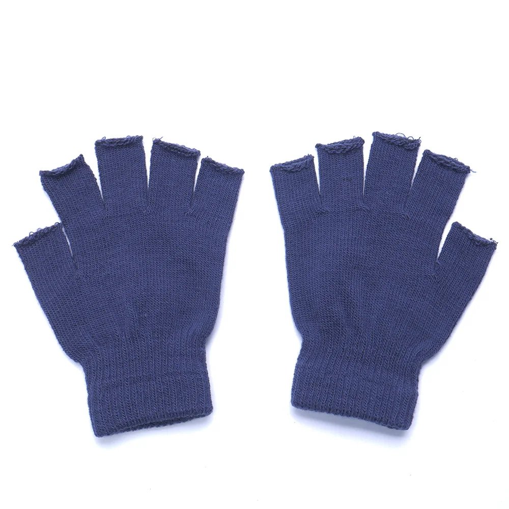 2Pcs Unix Vingerloze Knit Magic Handschoenen Winter Effen Kleur Half Vingers Warme Wanten Voor Vrouwen Mannen Prachtige Gift Voor vrienden