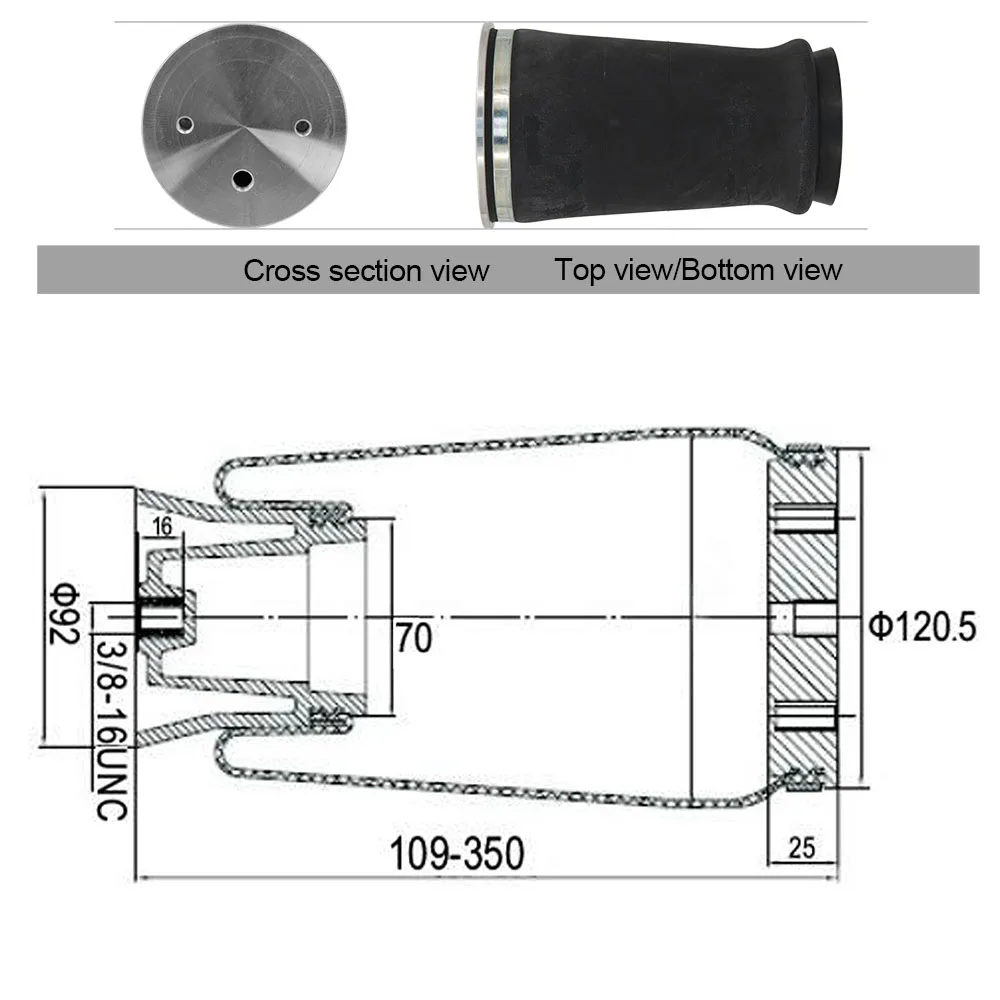 Air ride Springs suspension 1S9000 W21-760-9000 Air Single Port Truck Rubber shock absorption bag