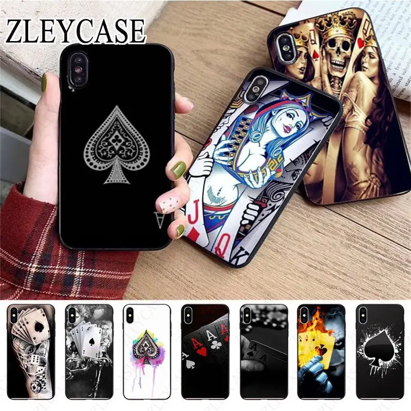 ace family poker Soft Shell Phone Case For iphone 13pro 14pro 15pro 12pro 11pro xs max 7 8 XR 12mini 15plus 13mini SE 2020 Cover