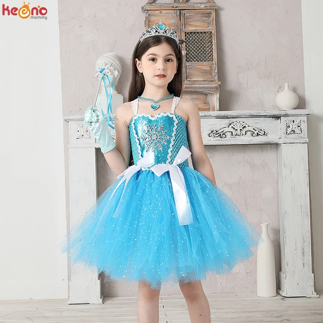 Robe tutu reine des neiges sale