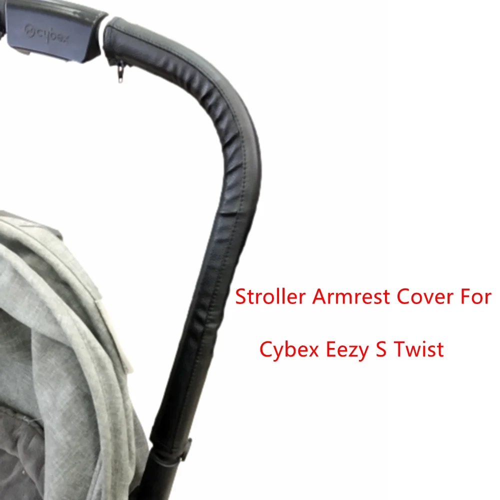 

Baby Stroller Leather Handle Cover Compatible with Cybex Eezy S Twist Pram Bar Sleeve Case Armrest Cover Stroller Accessories