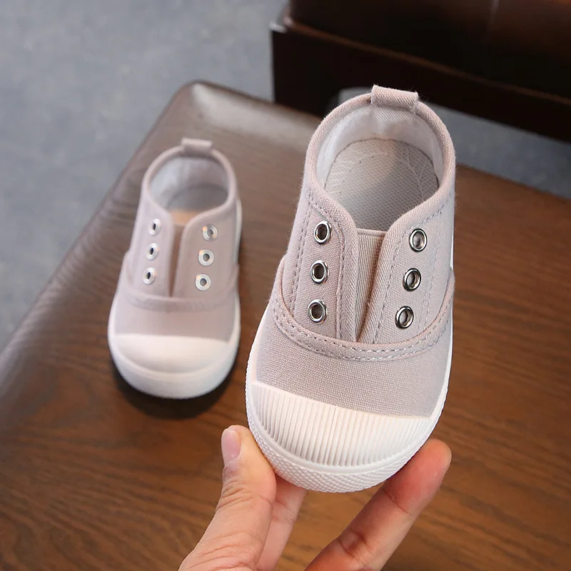 Elastic Band Autumn Shoes 2019 Flat Canvas Kids Boys Shoes For Girl Sneakers Children Baby Sport Light Shoes 1 2 3 4 5 6 Years