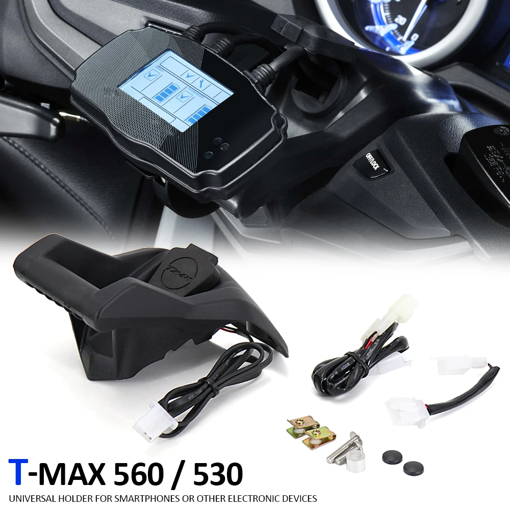 

For Yamaha T-MAX TMAX 560 2020 2021 530 SX / DX 2017 2018 2019 New USB Charging GPS Mobile Phone Holder Stand Navigation Bracket