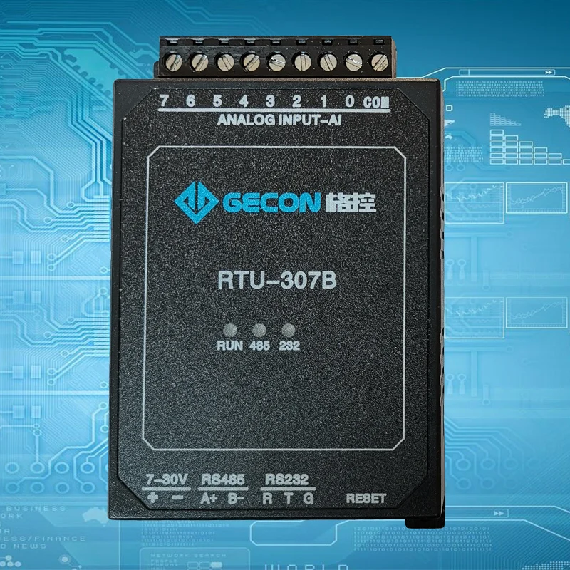 

8-channel analog acquisition 0/4-20MA 0-10V to RS485 AD conversion module MODBUS RTU-307B