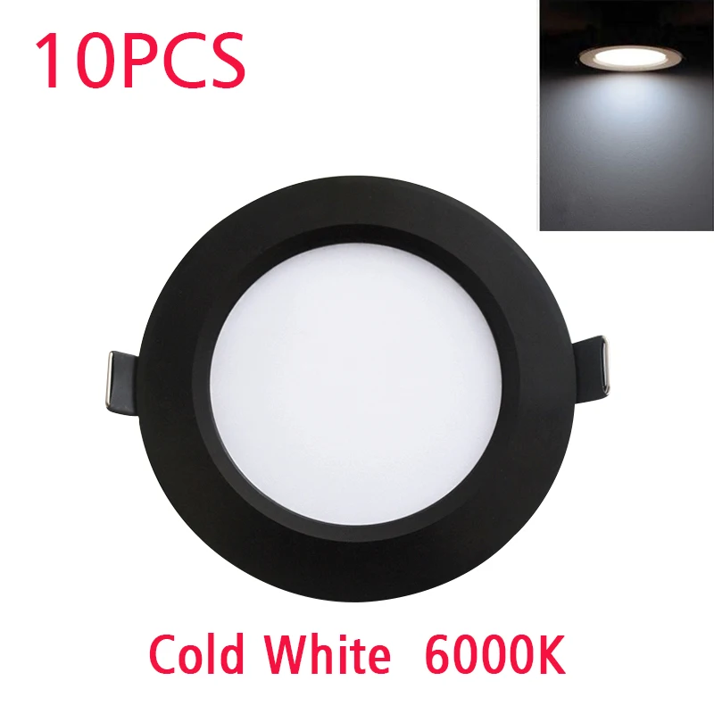 10 stks LED Downlight Waterdicht Zwart Shell IP65 5 W 7 W 9 W 12 W 15 W 18WCold Warm Natuurlijke Witte Spot Lamp 220 V 230 V Binnenverlichting