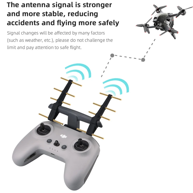 2.4Ghz Yagi Antenna Amplifier Signal Booster For DJI FPV Combo Remote Control 2 Signal Booster Range Extender Drone RC Accessory