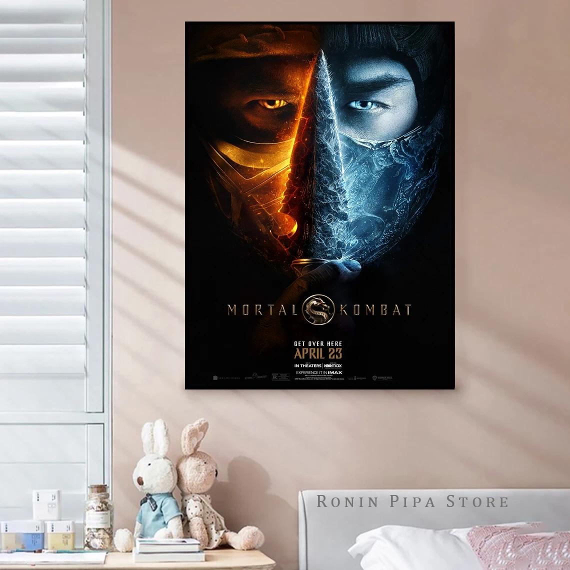 Mortal Kombat Movie Cover Poster Art Print Canvas Painting Wall Pictures Living Room Home Decor (No Frame)