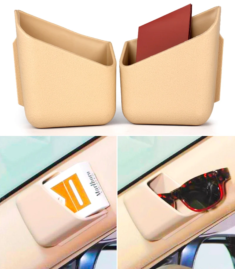 2pcs Car Organizer Auto Truck Pillar Storage Box Cigarette Phone Glasses IC Card Holder Organizers Bag Car Styling Accessories