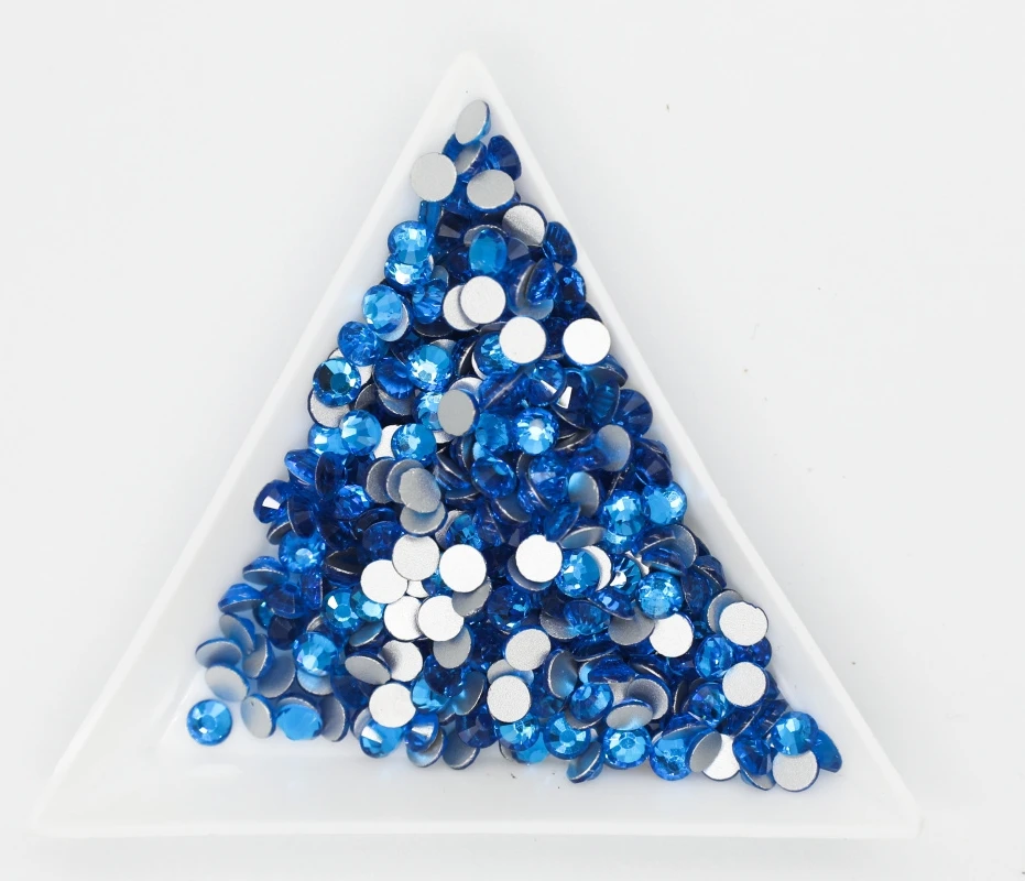 Capri Blue 3D Nail Art Rhinestones ss3 ss4 ss5 ss6 ss8 ss10 ss12 ss16 ss20 ss30 ss34 Glass/Crystal Nail Art Rhinestones