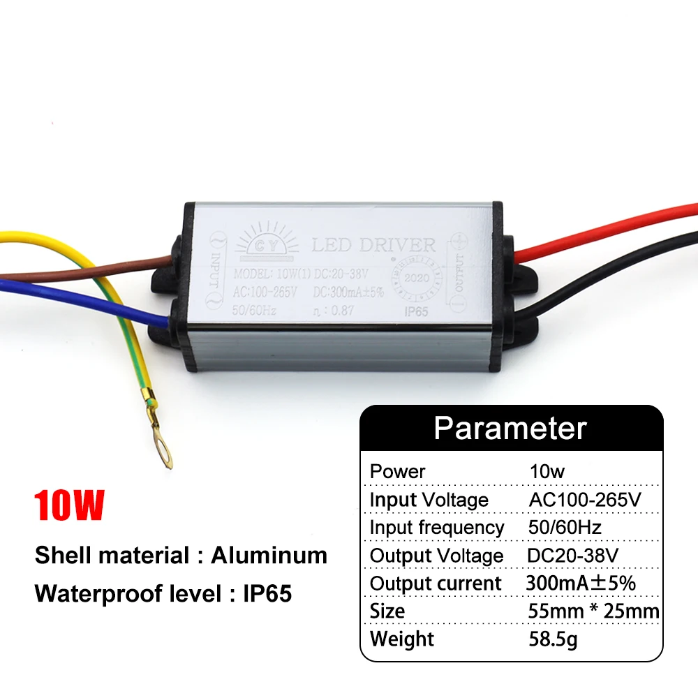 Power Adapter LED Driver Transformer AC110V 220V To DC22-38V Power Supply Source Adapter For LED Chip Floodlight Spotlight