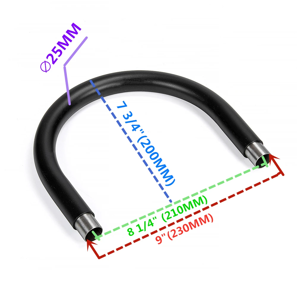 230MM Universal Motorcycle Rear Seat Frame Hoop Loop with LED Brake Turn Tail Lights Cafe Racer Accessories For YAMAHA For Honda