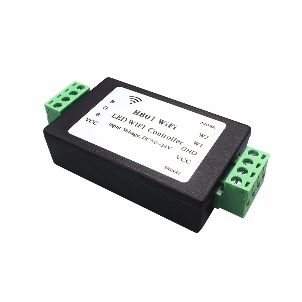 H801 WiFi Controller 4CH*4A RGBW Led Strip Light Controller Input DC5-24V Output   Android Phone APP WLAN Router Control