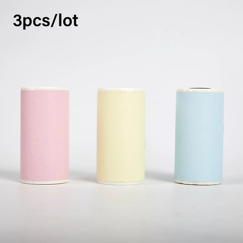 

3pcs Mini Photo Printer Printable Sticker Paper Roll Self-Adhesive Thermal Paper 5.6*3.0*3.0cm For PeriPage Thermal Printer