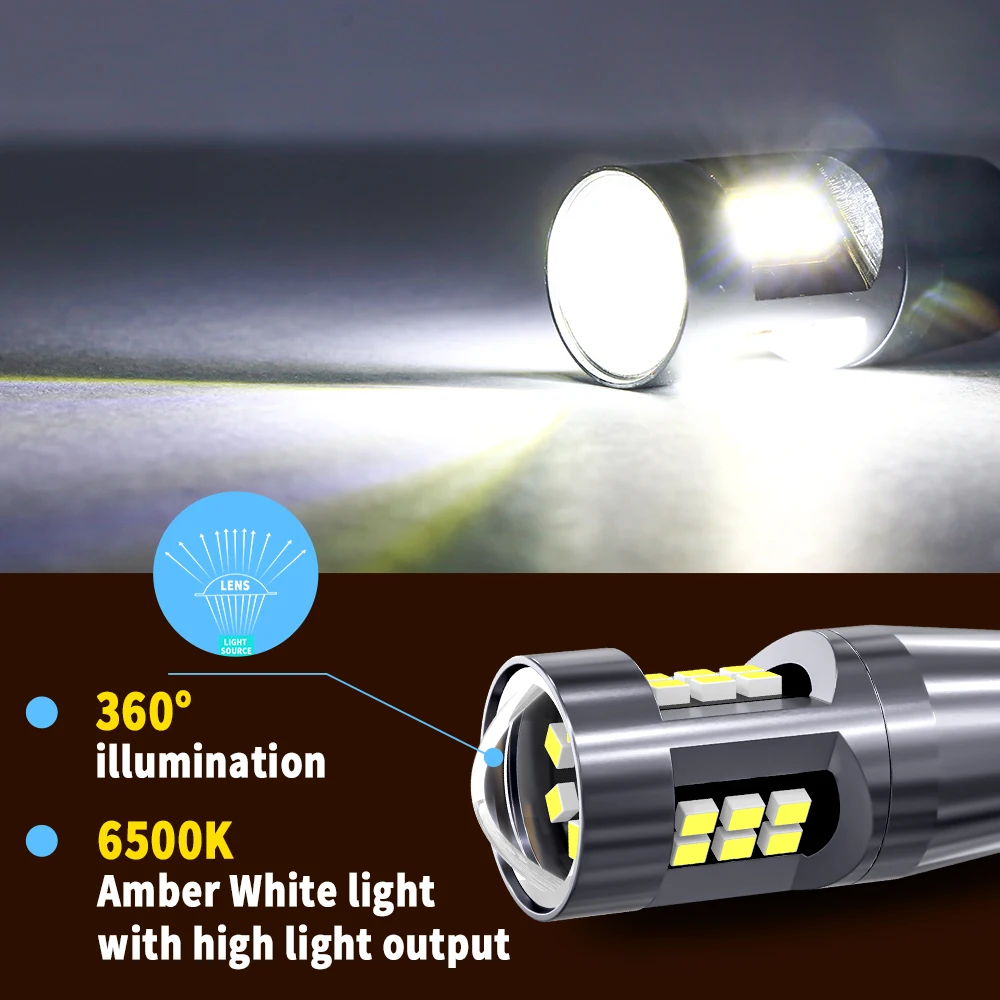 Newest T15 W16W Led Canbus Error Free 2016 Chips 12V 24V LED Bulbs 1000LM For Car Reversing Light Brake Lamp Super Bright White