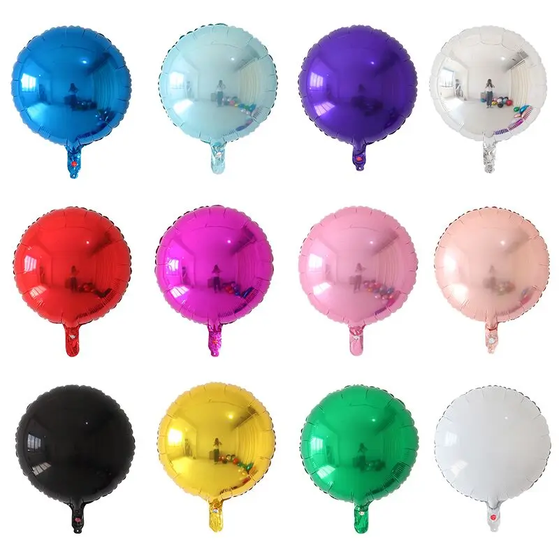 50/100pcs 18inch Round Foil Helium Balloon Wedding Decoration Birthday Baby Shower Wedding Party Supplies Air Globos Kids Toys