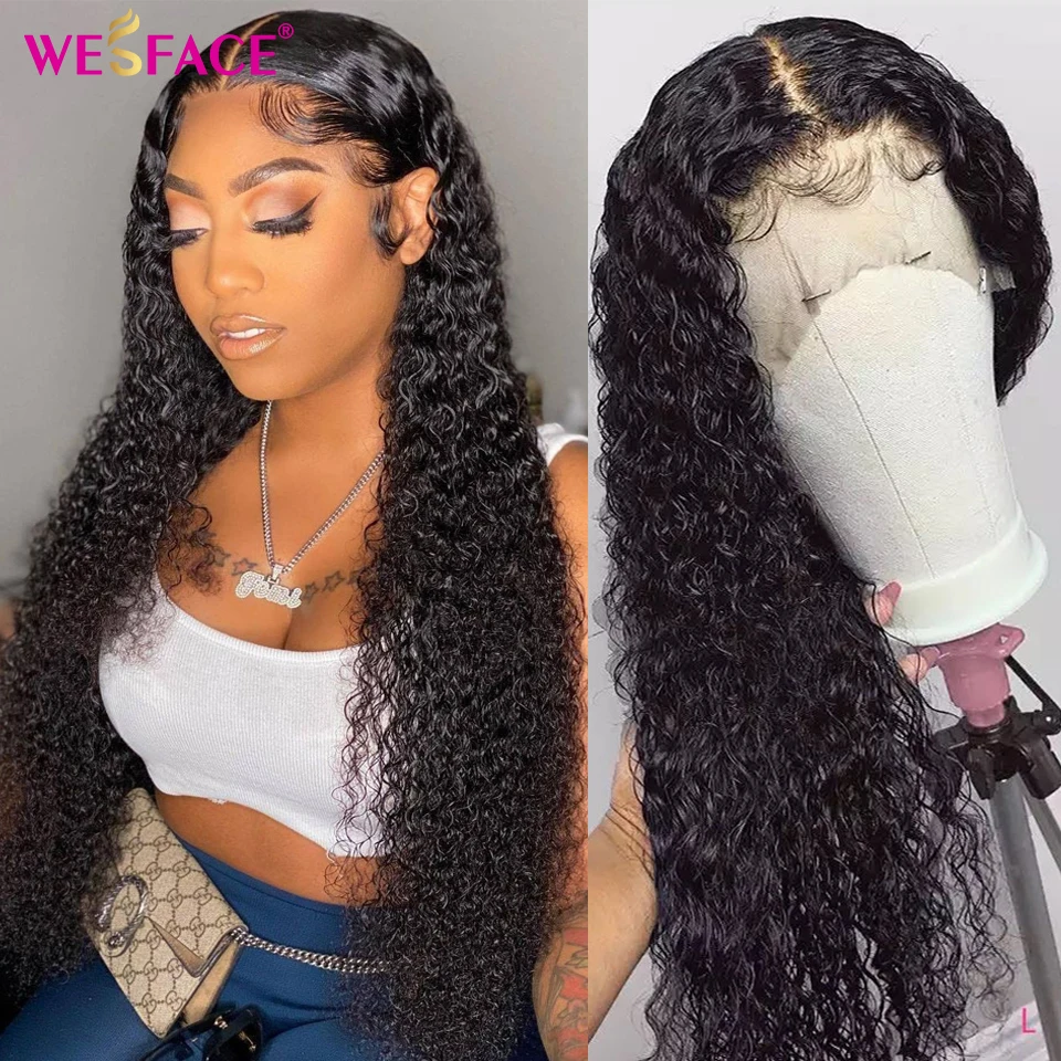 

13x4 Deep Water Wave Lace Front Human Hair Wigs for Black Women Prepluck Glueless Brazilian Wavy Curly 4X4 Lace Closure Wig Remy