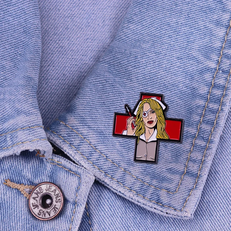 قتل بيل Vol. 1 Elle سائق ممرضة الزي التلبيب دبوس Tarantino عبادة الفيلم المشجعين مجموعة رائعة #5