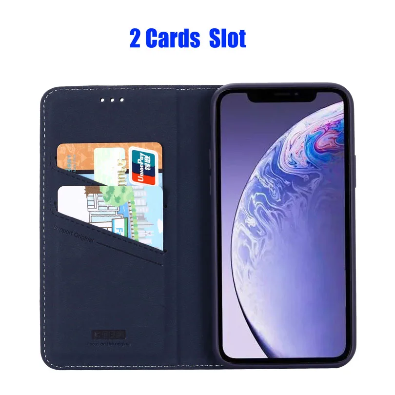 Funda de cuero genuino GEBEI para iPhone, carcasa con Soporte y Diseño magnético único, de marca de lujo, para modelos 15, 14, 13, 12 Pro Max, 11, Xs, 8, 7, 6 Plus