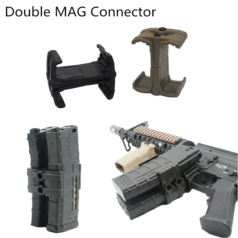 

Universal Clip Rifle Dual Parallel Magazine For AK AR15 M4 Mag595 Airsoft Link Round Cartridge Speed Loader Gun Accessories