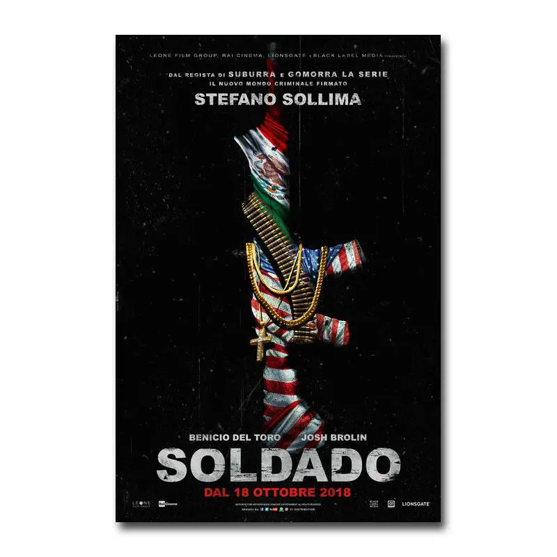 Sicario Day Of The Soldado Movie 2 Silk Fabric Wall Poster Art Decor Sticker Bright