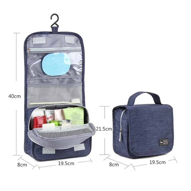 Hohe Qualität Reise Kosmetik Taschen Männer Toiletten Veranstalter Oxford Tuch Wasserdichte Frauen Make-Up Tasche Bad Waschen Haken Tasche