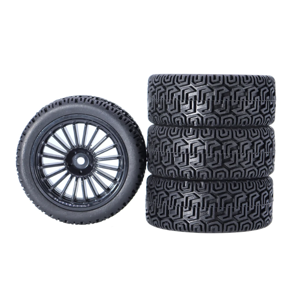 4Pcs RC 1/10 Car Tires Wheel Hub Rim Hex 12mm for 1:10 HPI HSP RC On Road Rally Car Traxxas TRX4 TRX-4 Tamiya Accessories