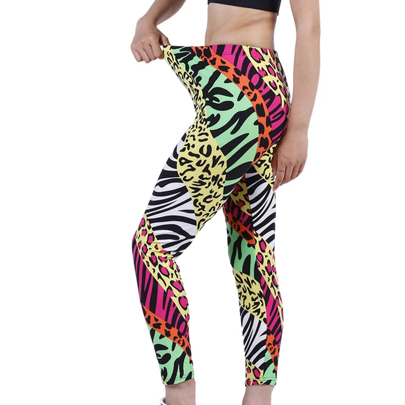 YGYEEG Push Up Leggings ผู้หญิง Leopard Fitness สีดำ Leggins เซ็กซี่สูงเอว Legins ออกกำลังกาย Leaf รูปแบบโพลีเอสเตอร์ Jeggings