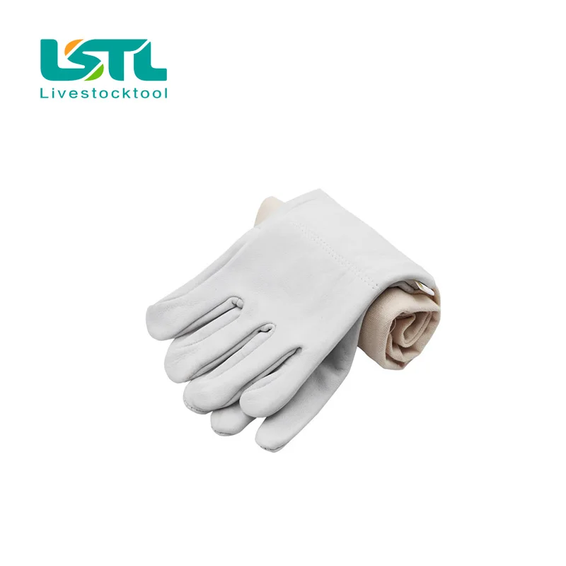 Guantes protectores apicultor manguitos largos piel oveja antiabejas - imagen 2