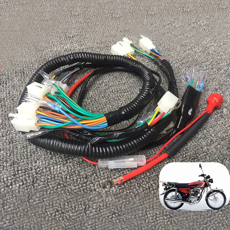 motorcycles electric full assembly spare parts entire vehile cable wire line for Honda 125cc CG 125  CG125