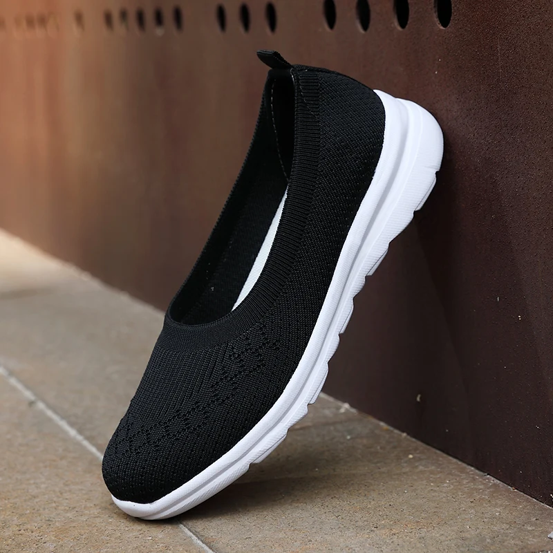 STRONGSHEN Women Shoes Women Flats Shoes Soft Color Slip On Flat Shoes Ballet Flats Comfortable Ladies Shoe Mesh Zapatos Mujer