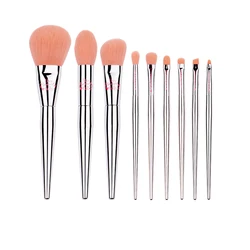 MyDestiny Makeup Brush-Barbie 9pcs Soft Fiber Makeup Brushes Set-Foundation Blush Powder Eyeshadow Eyeliner Brushes For Beginner