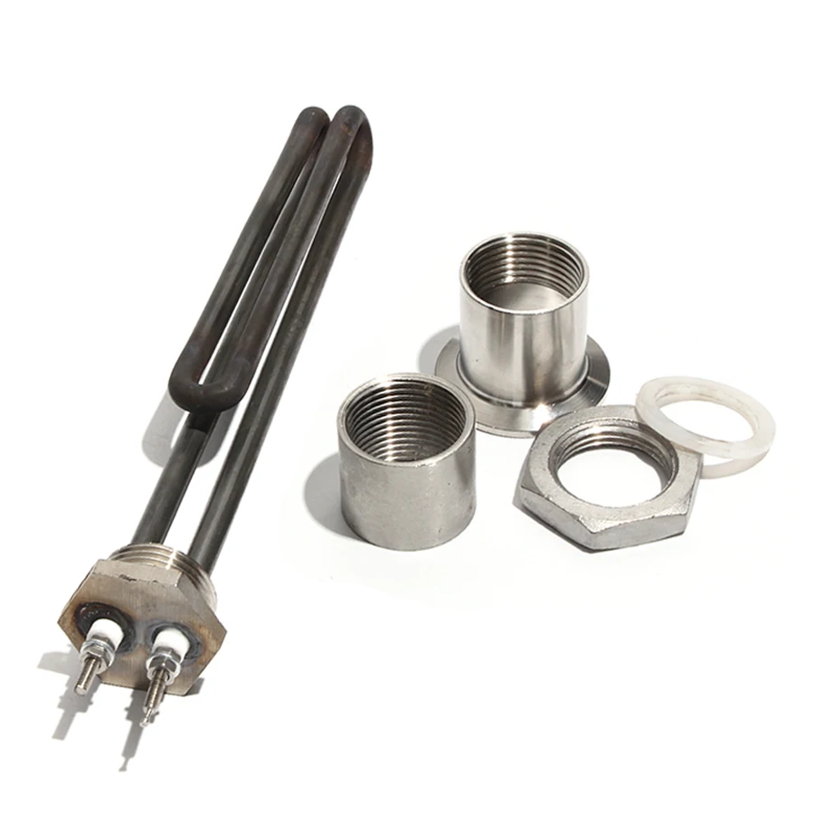 1 Inch BSP/DN25 Thread 304SS Heating Element with Green Oil Handling 1KW/2KW/3KW/4KW Solar Water Heating Element with Nut/Thread