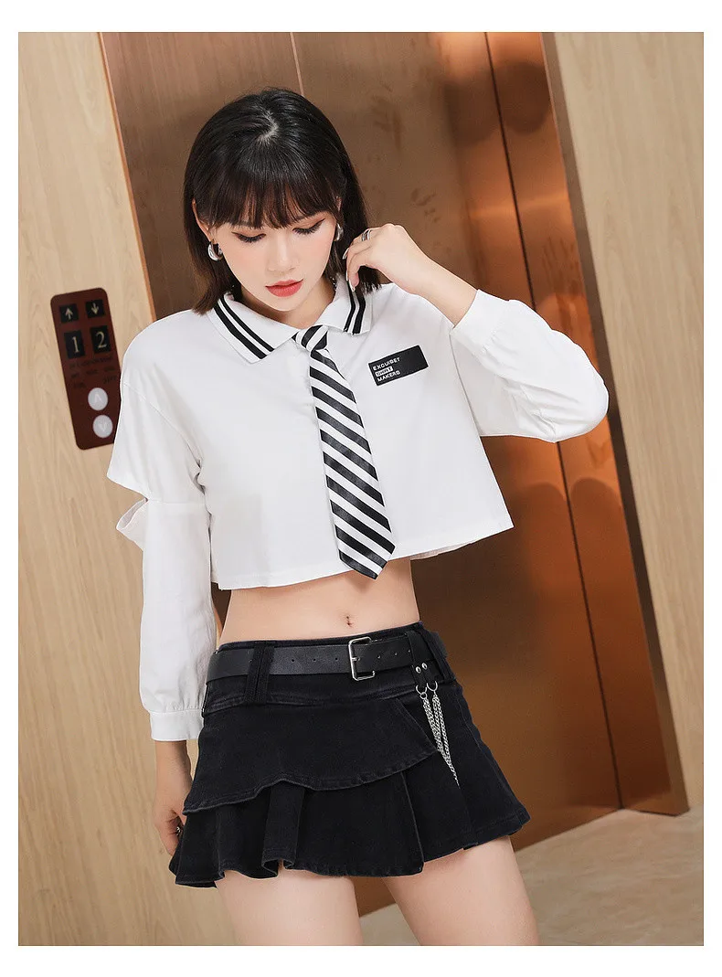 Women Harajuku Low Waist Mini Skirt Punk Gothic Skull Waistband Hot Girl Black White Denim Skirt Kawaii Culotte Skirts Plus size