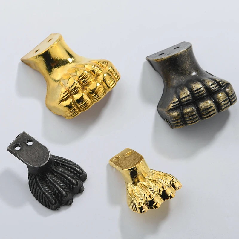 4PCS Antique Bronze Gold Silver Wooden Box Corner Feet Decorative Bracket for Jewelry Gift Box Foot Corners