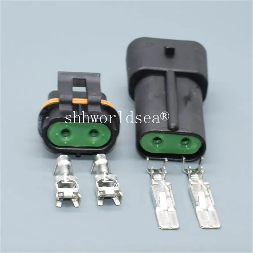 Shhworldsea 2 Pin Female And Male Connector sealed automotive electrical connector 12033769 12034269 for Fan plug