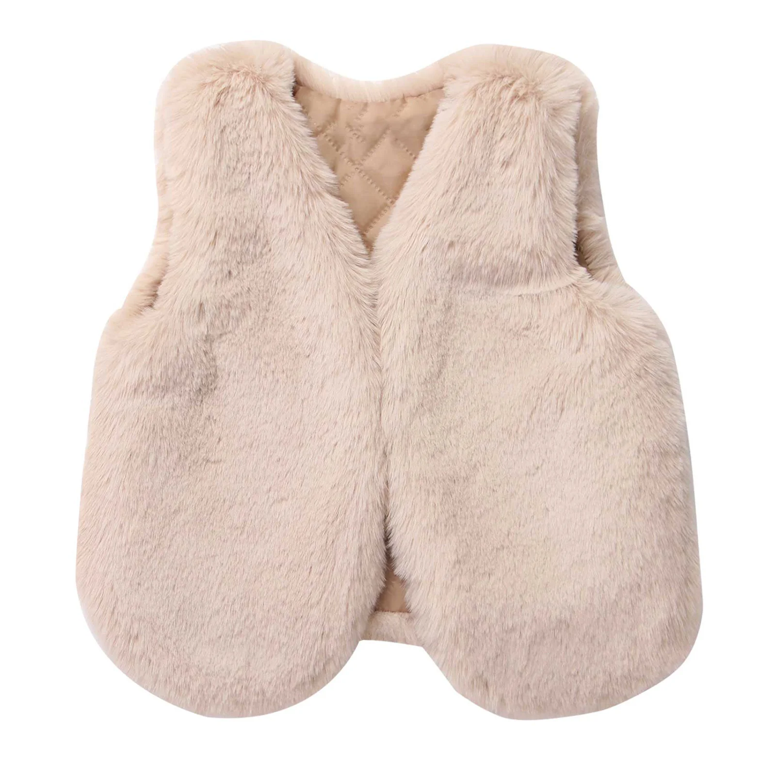 

Baby Girls Faux Fur Vest Outfits Sleeveless Plush Jacket Warm Transitional Coat Thickening Winter Autumn Outfit Baby Outerwear