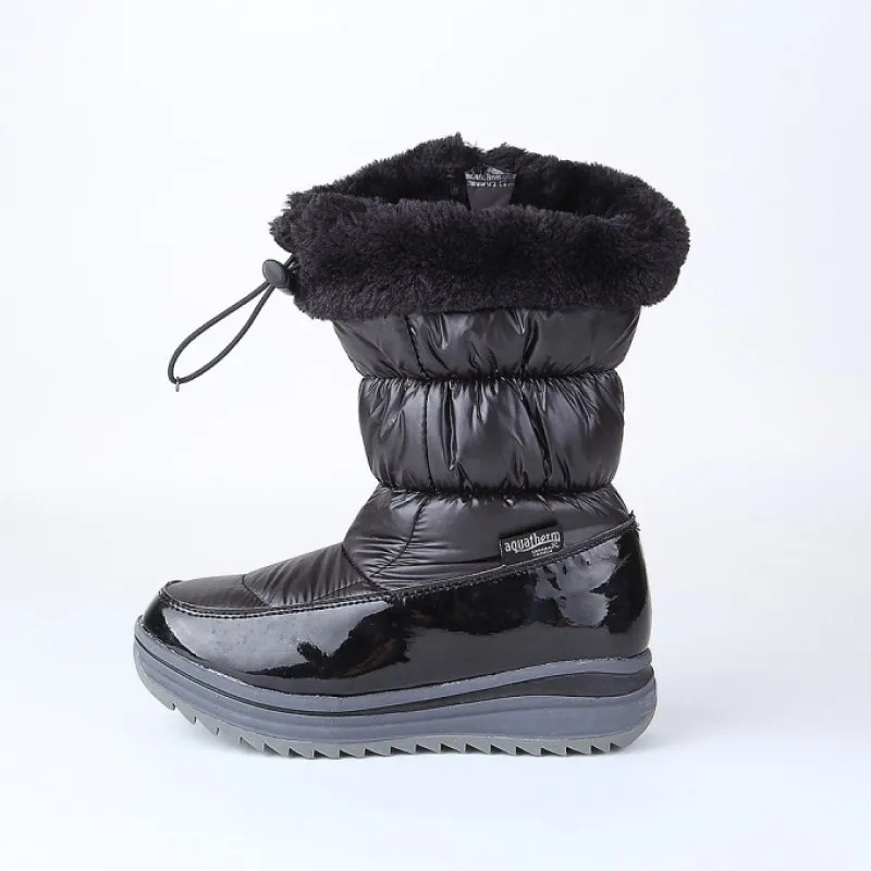 Big size 40 42 fashion woman boots  warm snow proof faux fur inside high quality  export Canada