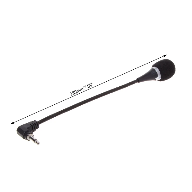 ใหม่ Mini Mini 3.5มม.แบบยืดหยุ่นไมโครโฟนไมโครโฟนสำหรับ PC คอมพิวเตอร์แล็ปท็อปโน๊ตบุ๊คคอนเดนเซอร์ไมโครโฟน