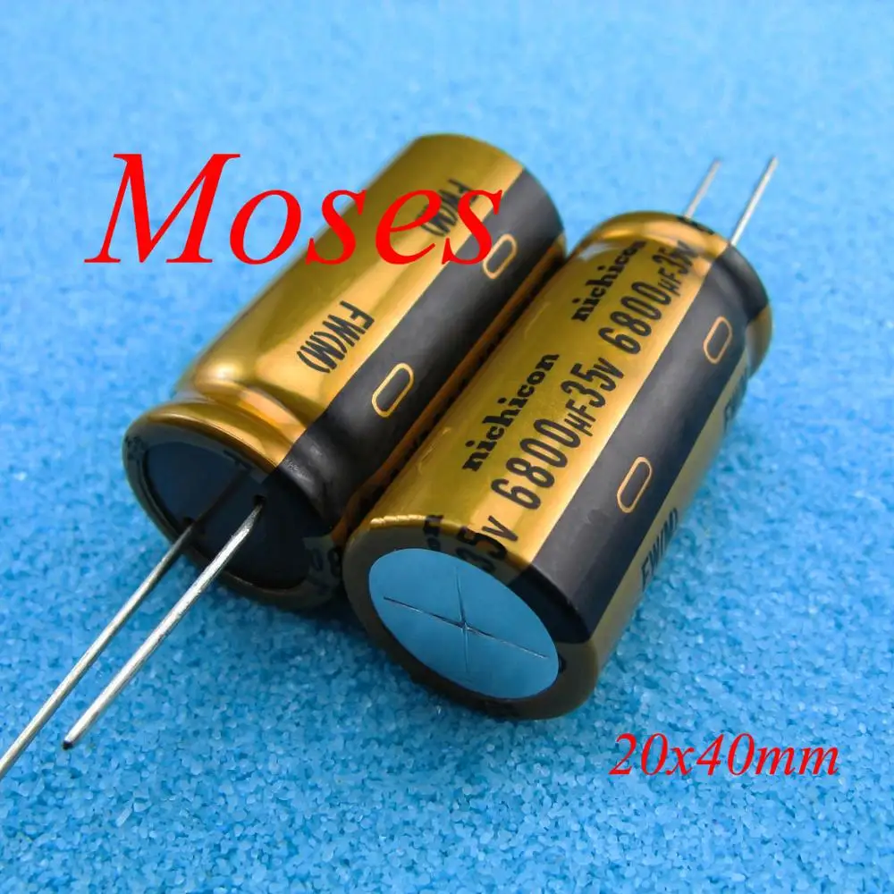 35v 6800uf +/- 20% Capacitance Japan nichicon FW 100% Original New Audio Capacitors Electrolytic Capacitor Radial 20x40mm 1pcs