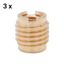 Brass Dual-Threaded Insert for Wooden Tap Handle Beer Tap Handle Insert 3pc/lot Homebrew Hardware