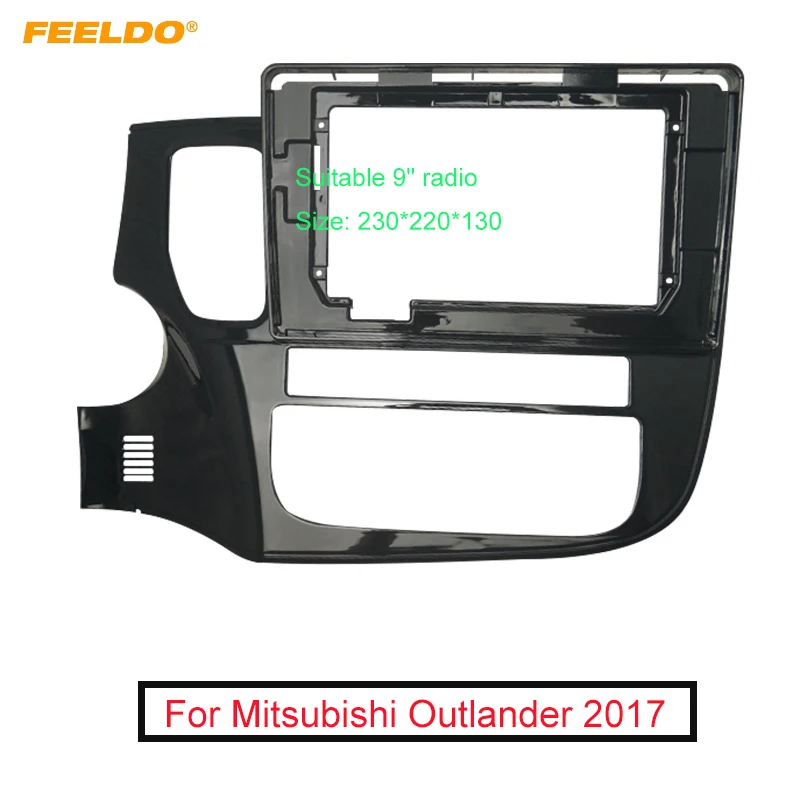 FEELDO Car Audio 2Din Fascia Frame Adapter For Mitsubishi Outlander (LHD/RHD) Big Screen Installation Panel Frame Kit