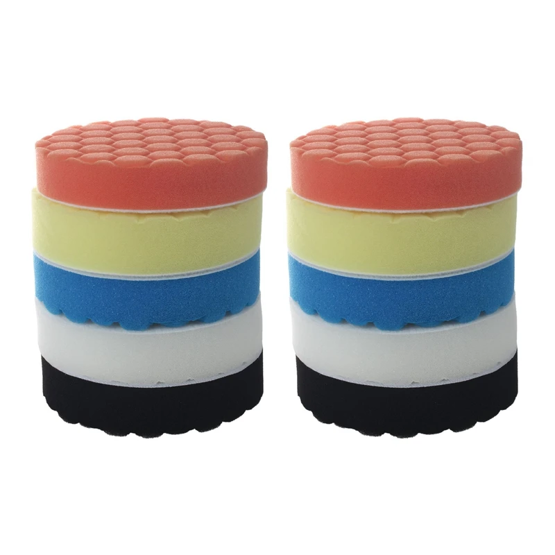 5inch (125mm) Polishing Pad kit For Car Polisher Pack of 10Pcs