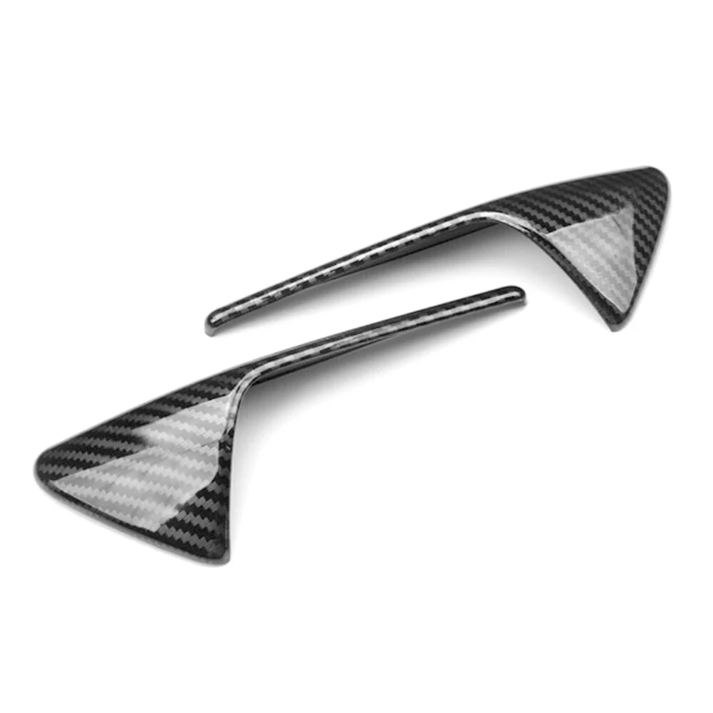 2pcs Carbon Fiber Air Vent Hood Intake Fender Cover Trim For Tesla Model 3 X S