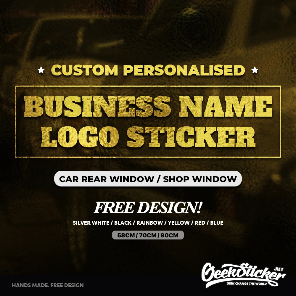 Custom Bussiness Name Sticker Text Logo Contact Information Sticker Rear Window Car Decal Car Business Decal Shop Window Sticker