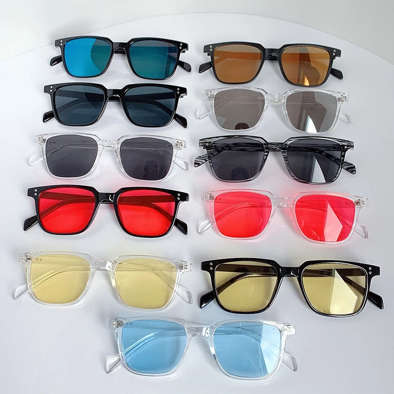 Luxury Vintage Square Sunglasses Men Women Brand Designer Sun Glasses High Quality UV400 Many Colors available