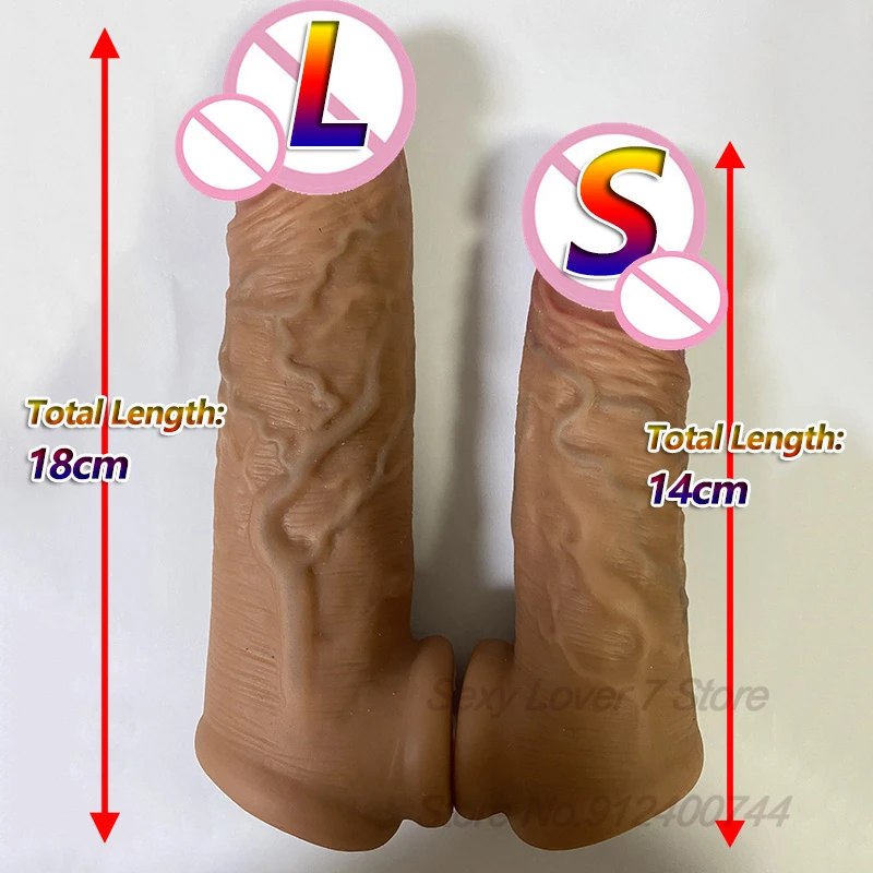 3 Size Penis Ring Enlargement Condom Cock Extender  Ejaculation Delay Toy Soft Silicone Sleeve Adult 18 Sex Product For Men Gay