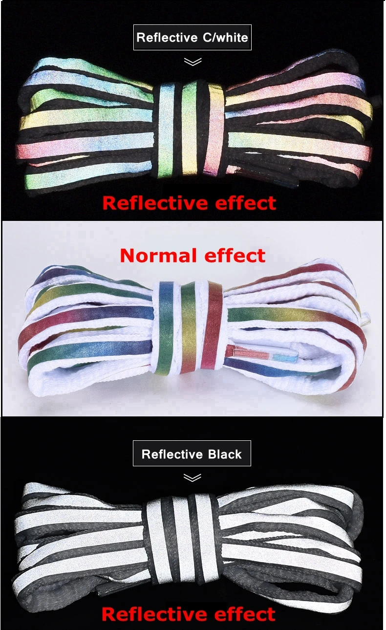 Reflektierende Schnürsenkel Laser-Pailletten-Schnürsenkel Geflochtenes Armband Sneaker-Laufschuh-Schnürsenkel für Erwachsene und Kinder – Detail 12