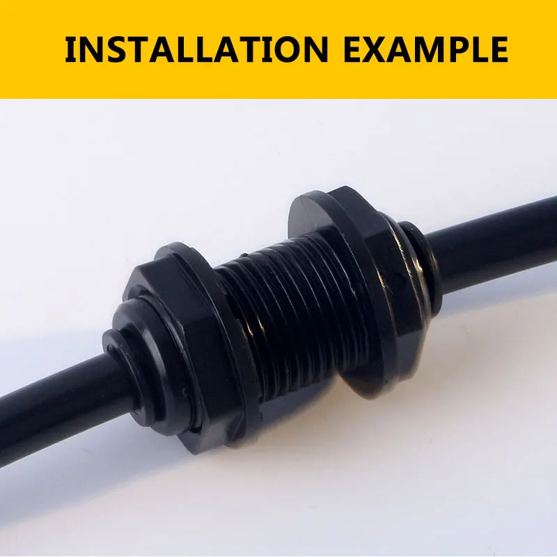 1/4 "-1/4" Ống Đen Đĩa Xuyên Trực Tiếp Máy Lọc Nước Đầu Nối Phụ Kiện Clapboard Phun Sương Đầu Phun Hệ Thống Rừng Mưa Nhiệt Đới xịt