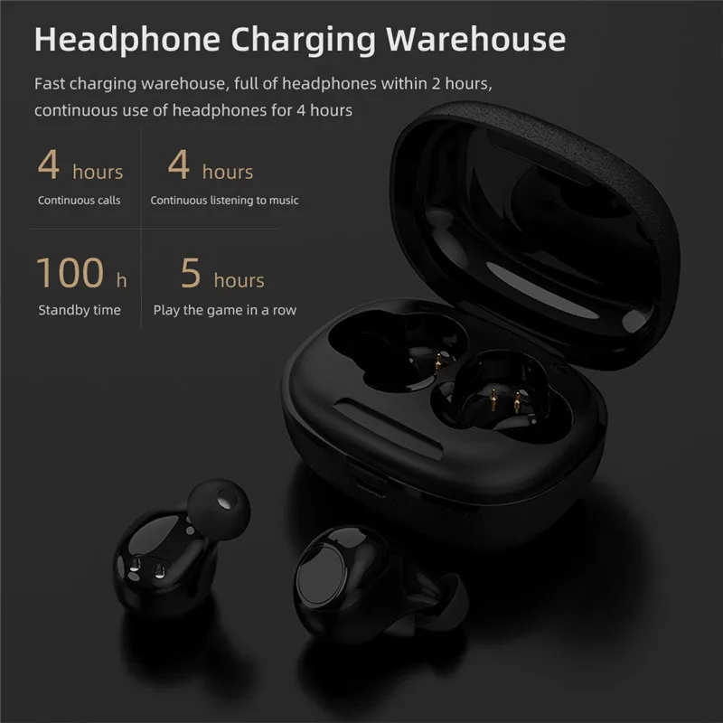 Bluetooth Headphones Wireless Earphones Sport Headsets HiFi Stereo Sound Music Earbuds With Mic For iPhone Xiaomi Huawei Samsung